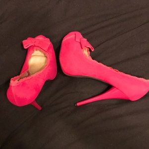 Pink high heels